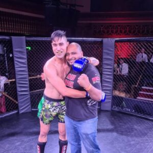 Ian Barrett and Khru sam at his final ever fight