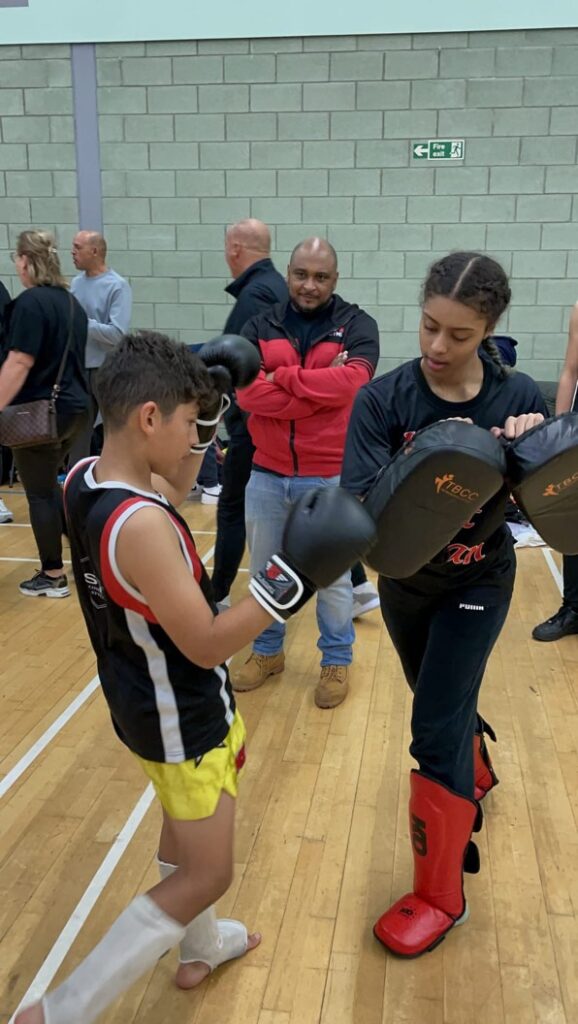 Ibrahim warming up before his fight