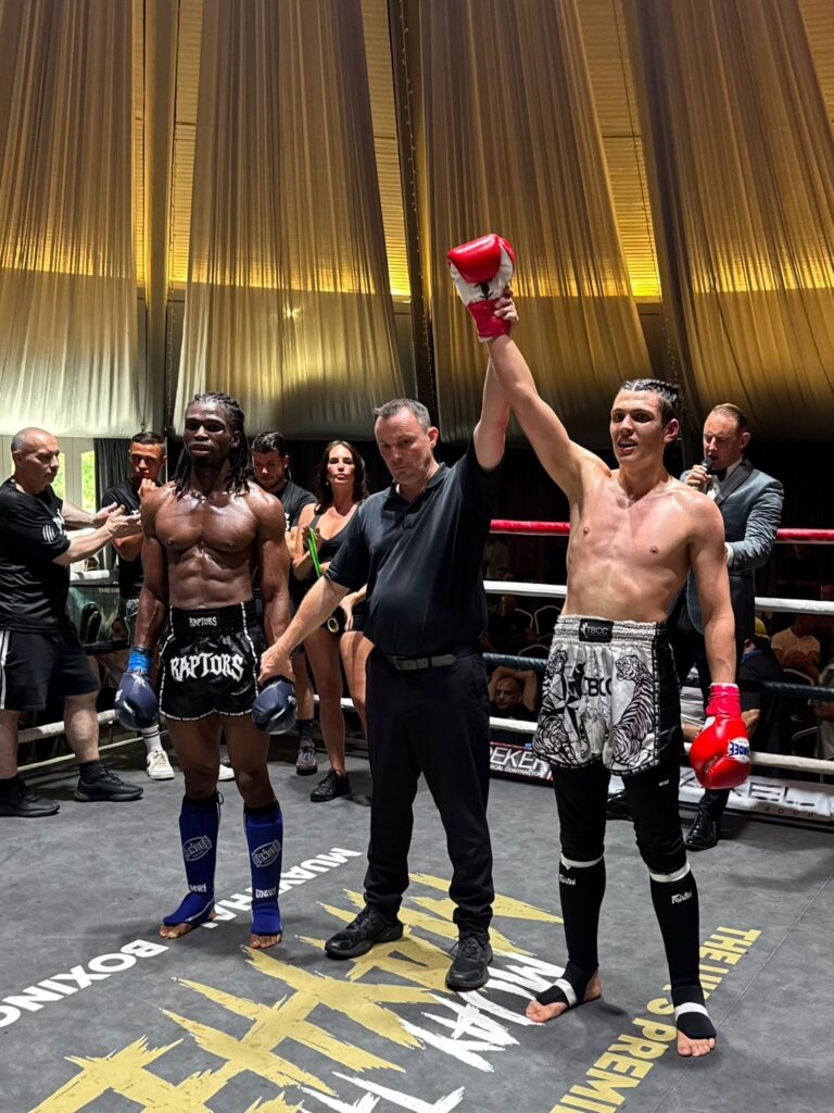 Shazhaib in the ring after victory