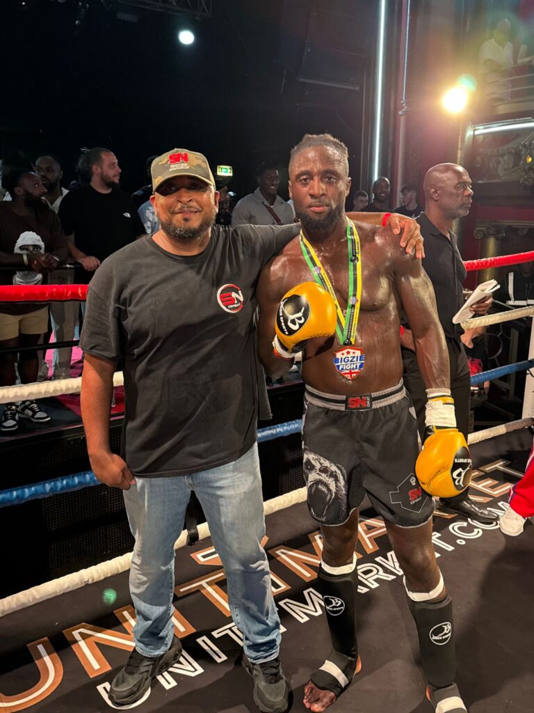 Samuel Osei with headcoach Khru Sam Nankani